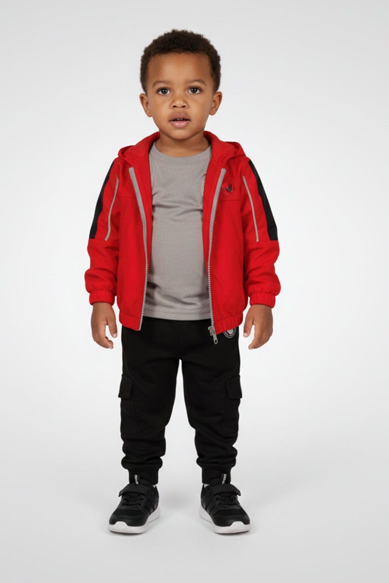 Body Glove Toddlers Boy 3 Pieces Brand Logo Jacket, T-Shirt And Jogger Pants Set, Multicolor - Image 1